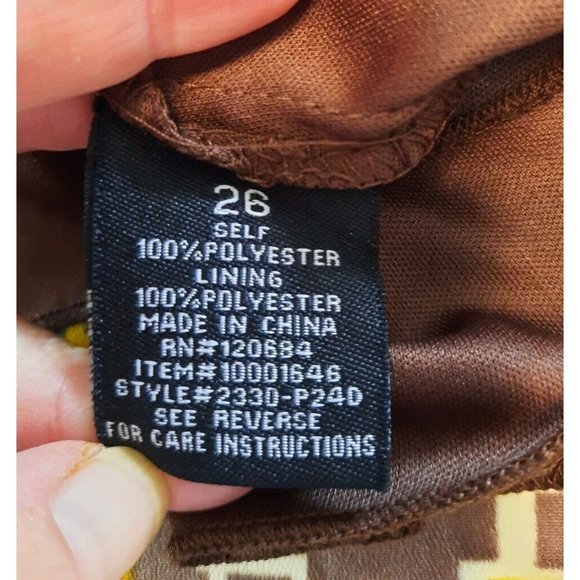 Torrid womens strapless halter short mini dress gold brown geo lined size 26 - Picture 11 of 13